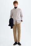 Multi-check twill shirt