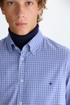 Gingham textured check shirt