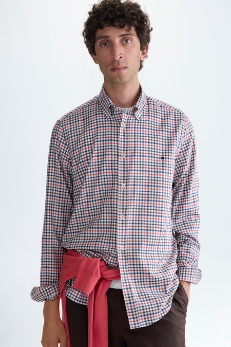 GINGHAM CHECK TWILL SHIRT