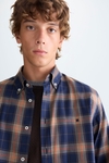 Chequered twill shirt