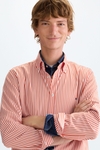 Candy stripe poplin shirt
