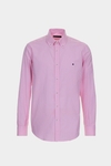 Gingham check poplin shirt