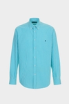 Gingham check poplin shirt