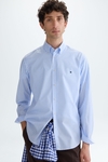 Gingham check poplin shirt