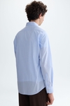 Gingham check poplin shirt