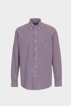 Gingham check poplin shirt