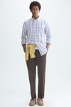 Windowpane check poplin shirt