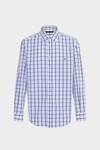 Windowpane check poplin shirt