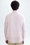 Windowpane check poplin shirt