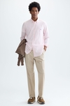 Windowpane check poplin shirt
