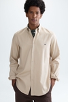 Washed twill shirt