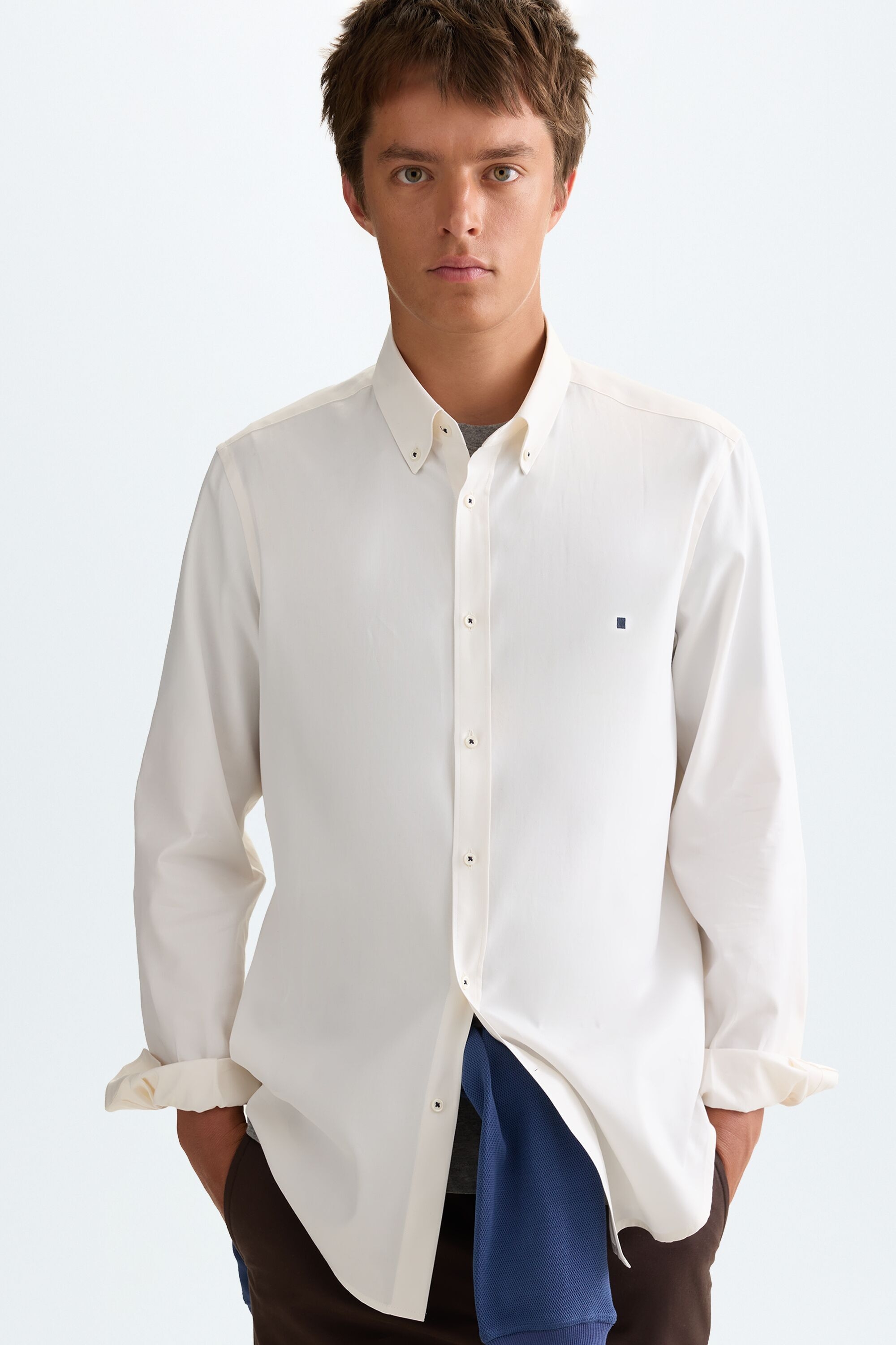 Washed twill shirt
