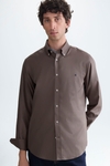 Washed twill shirt