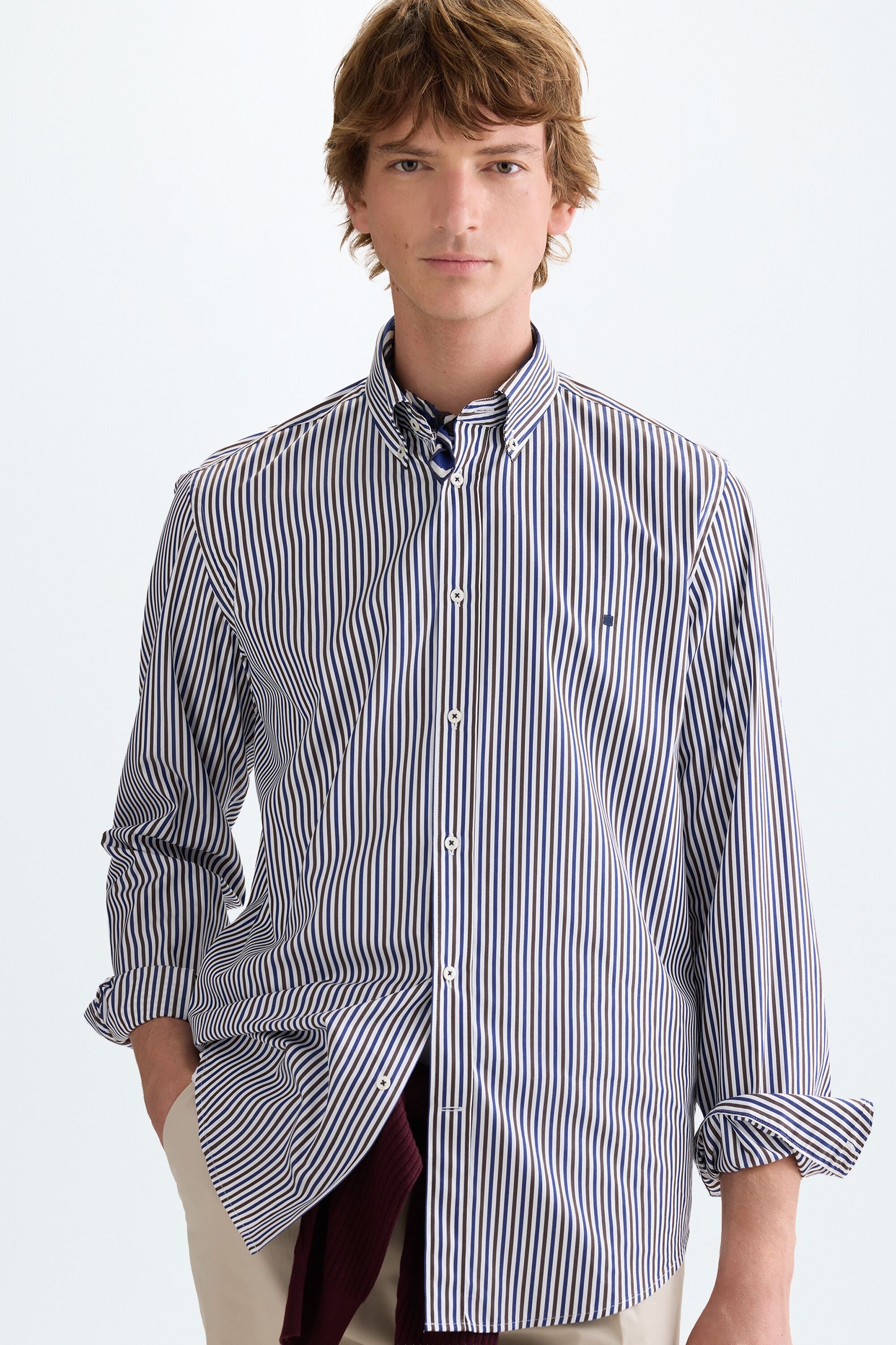 Candy stripe poplin shirt