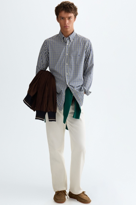 GINGHAM CHECK POPLIN SHIRT