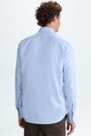 Spread collar textured shirt