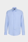 Spread collar textured shirt