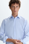 Spread collar Oxford pinstripe shirt