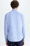 Spread collar Oxford pinstripe shirt
