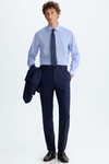 Spread collar Oxford pinstripe shirt