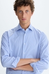Spread collar Oxford pinstripe shirt