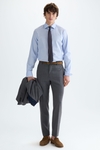Spread collar textured shirt