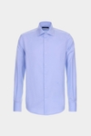 Spread collar textured shirt
