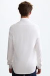 Camisa nido de abeja cuello italiano