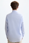Camisa nido de abeja cuello italiano