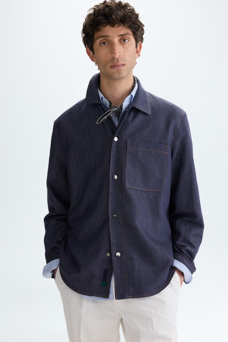 COTTON DENIM OVERSHIRT