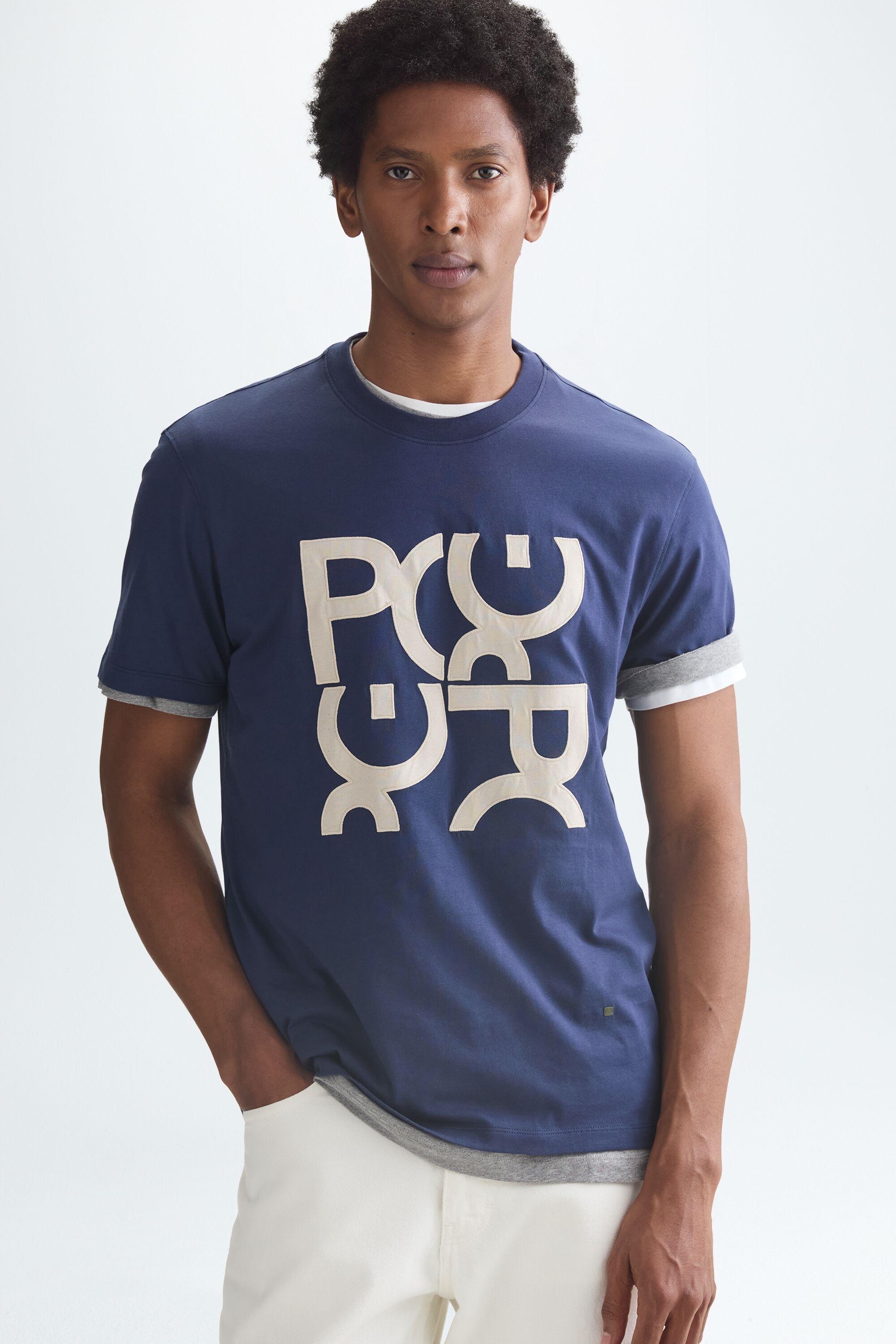 Gutenberg embroidered patch t-shirt