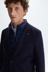 Cotton textured knit relaxed fit blazer