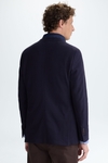 Cotton textured knit relaxed fit blazer