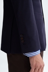 Cotton textured knit relaxed fit blazer