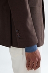 Cotton textured knit relaxed fit blazer