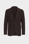Cotton textured knit relaxed fit blazer
