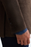 Cotton textured knit relaxed fit blazer