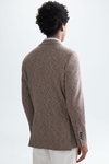 Houndstooth knit relaxed fit blazer