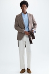 Houndstooth knit relaxed fit blazer