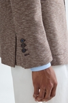 Houndstooth knit relaxed fit blazer