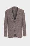 Houndstooth knit relaxed fit blazer
