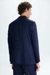 Wool twill double-breasted classic fit suit jacket