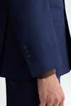 Wool twill double-breasted classic fit suit jacket