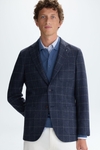 Chaqueta relaxed fit lana cuadro ventana