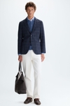 Chaqueta relaxed fit lana cuadro ventana