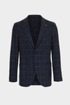 Chaqueta relaxed fit lana cuadro ventana
