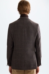 Windowpane check wool relaxed fit blazer