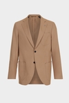 Cotton twill relaxed fit suit jacket