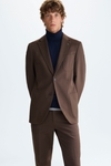 Cotton twill relaxed fit suit jacket