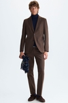 Cotton twill relaxed fit suit jacket